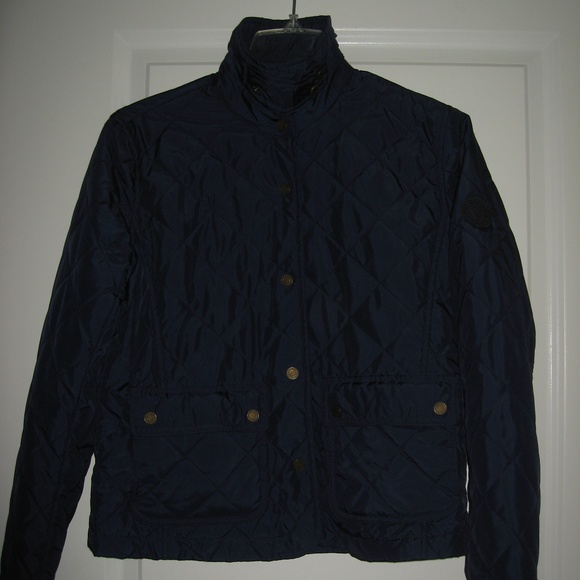 Lauren Ralph Lauren Blue Quilted Snap Front Jacket - Picture 5 of 8